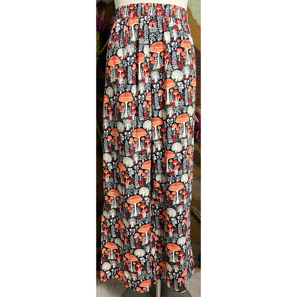 Anthropologie Flannel Whimsical Mushroom Pajama Pants L